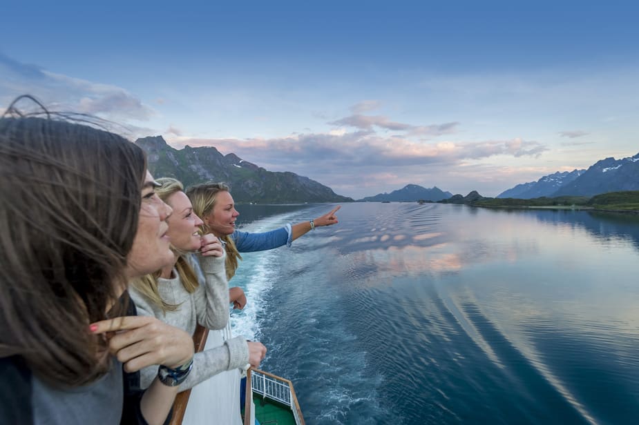 Aan boord bij een cruise door Noorwegen