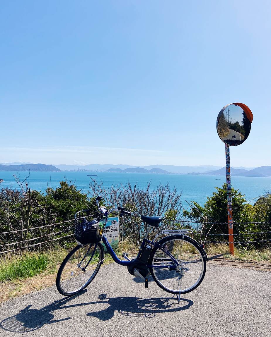 Fiets op Naoshima