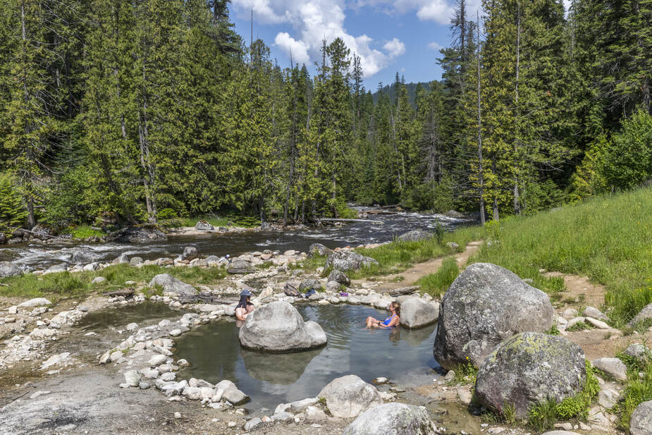 Hotsprings in de bergen van Idaho