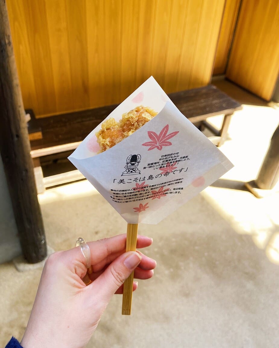 Lokaal eten op Miyajima bij Hiroshima