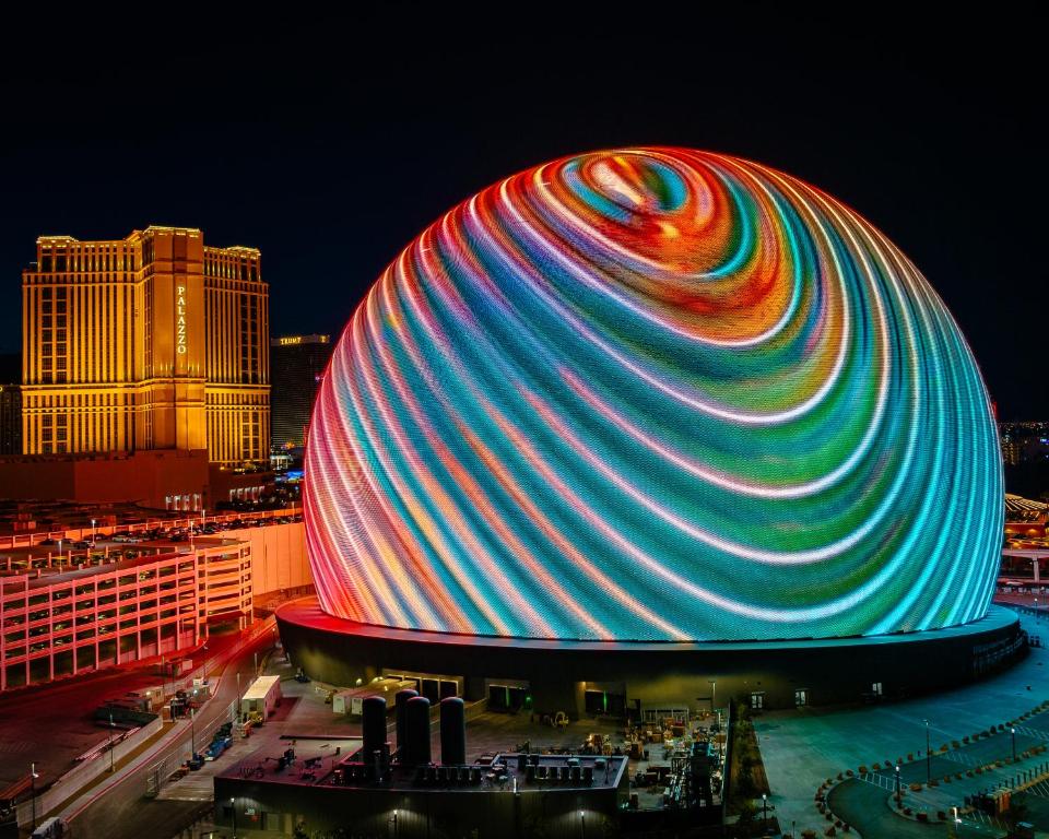 The Sphere by night