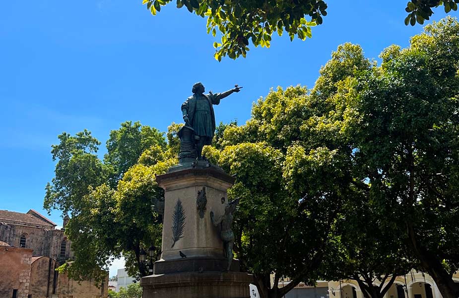 Standbeeld van Columbus in Columbus Park in Santo Domingo