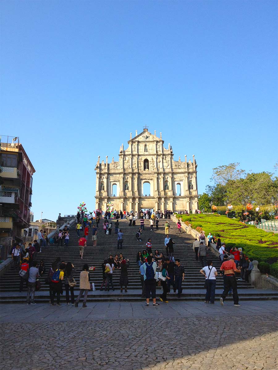 Overblijfselen van de St Paul Kathedraal in Macau